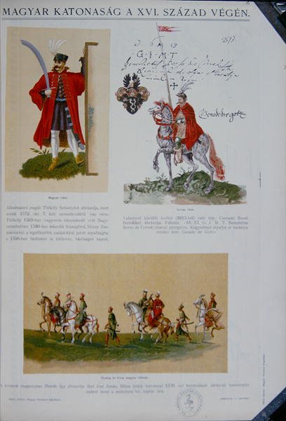 század végi magyar katonák (színes litó) alkotó: School Hungarian