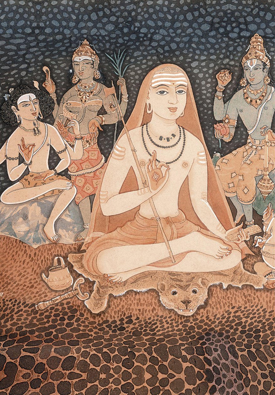 Adi Sankara (akvarell, papír) alkotó: School Indian