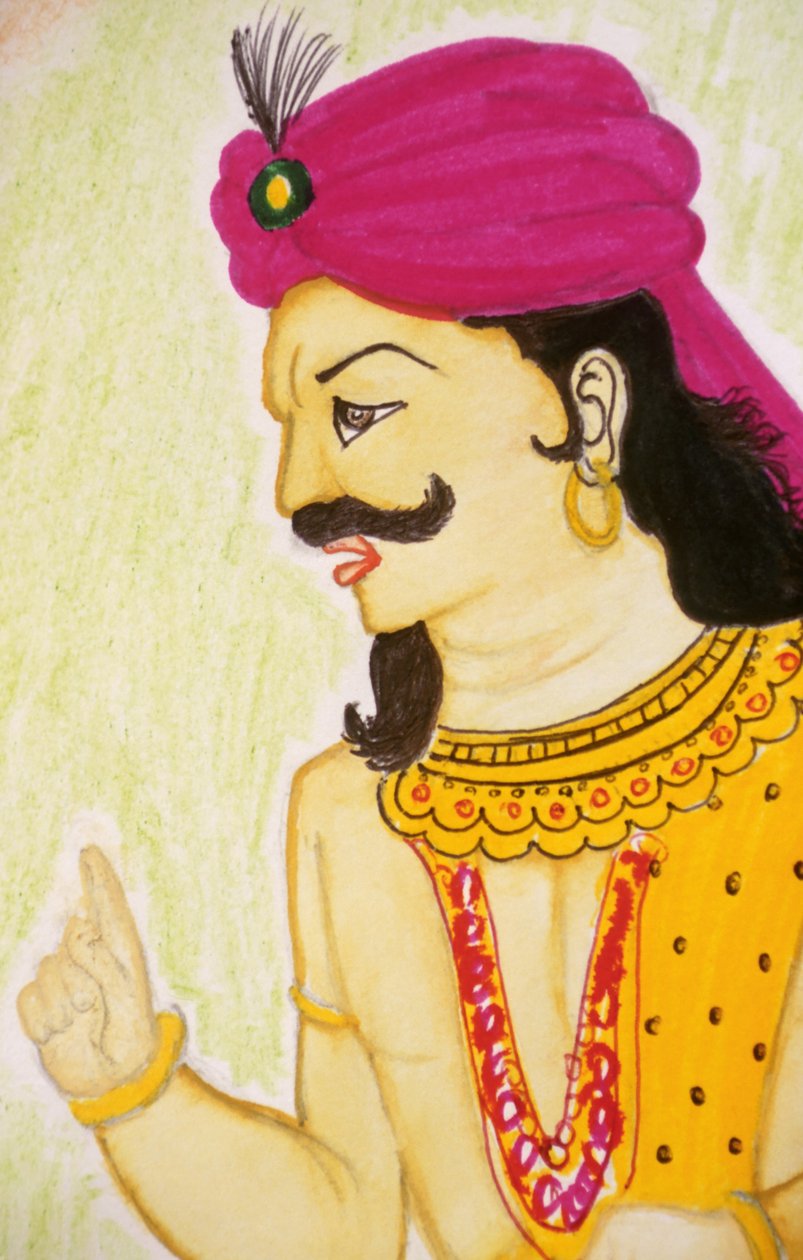 Chandragupta (akvarell, papír) alkotó: School Indian
