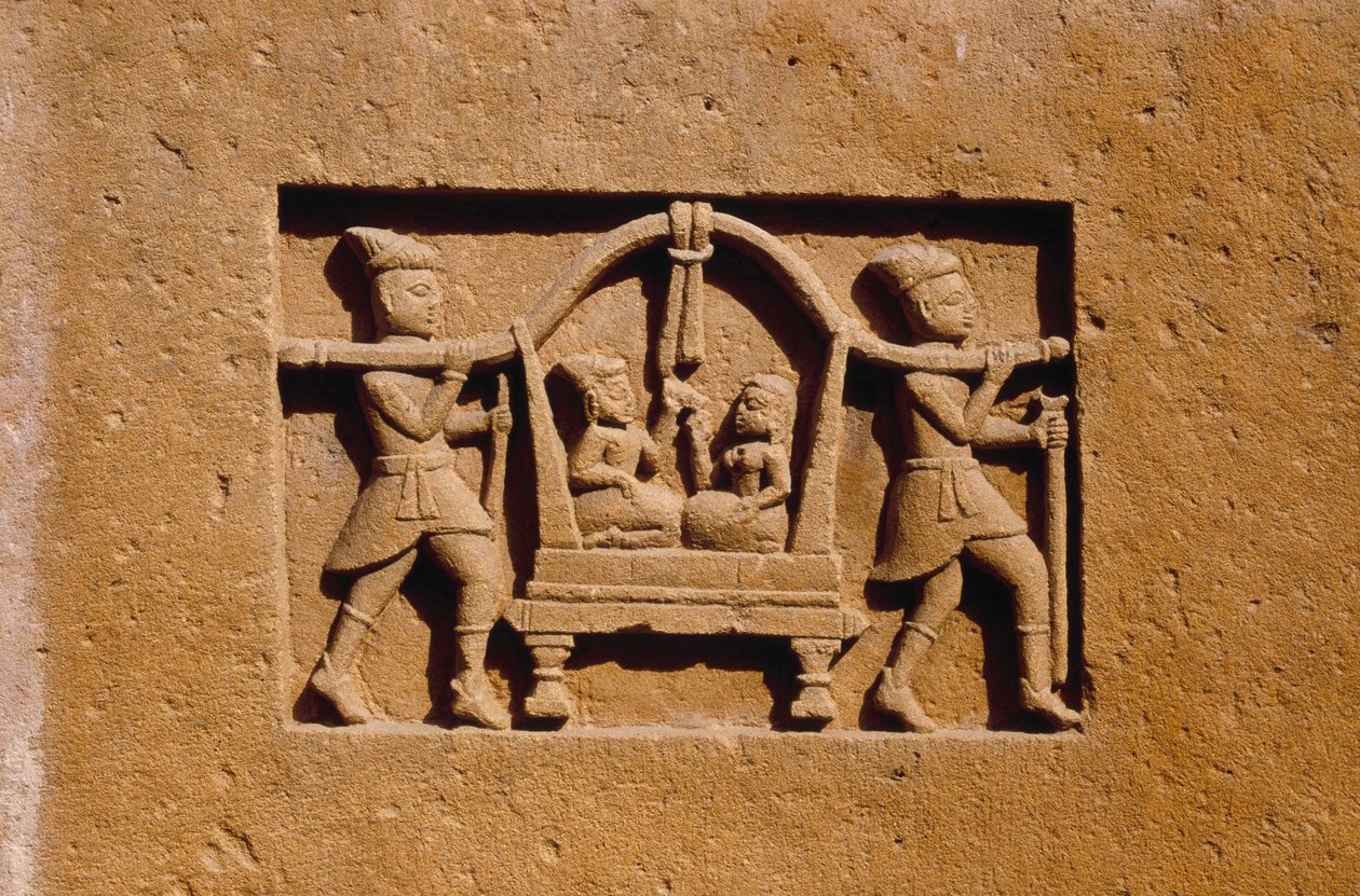 Részlet az egyik lodurvai dzsaina templomból (kő) alkotó: School Indian