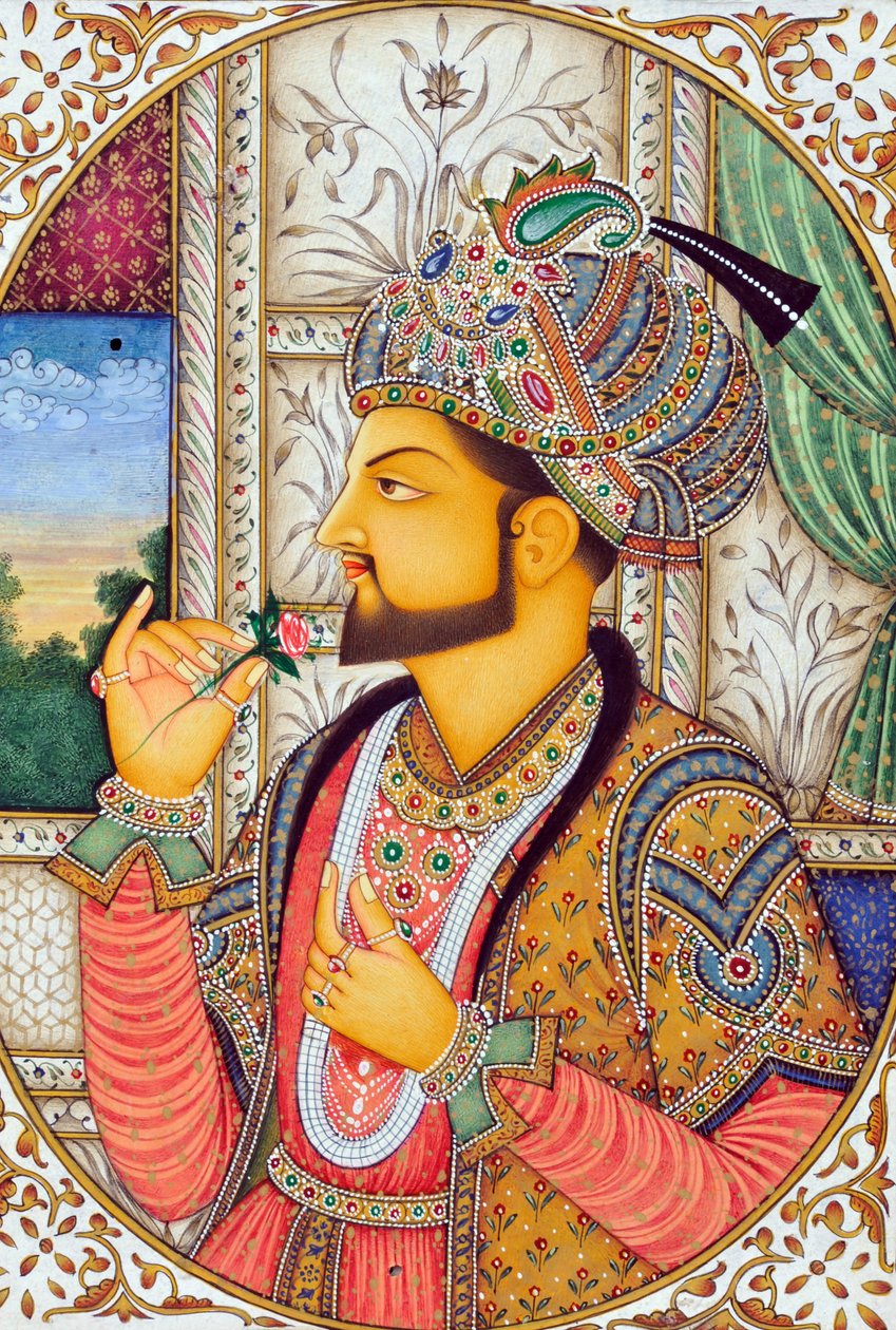 Miniatűr festmény Mogul császár Shah Jahan India Ázsia India Ázsia alkotó: School Indian