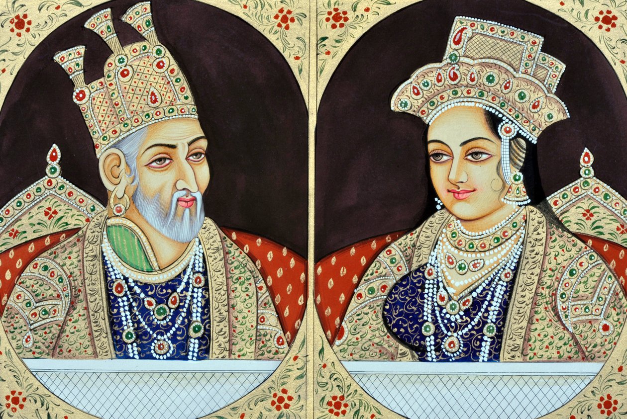 Bhadur Shah Zafer miniatűr festménye Jeenat Mahal India Ázsia India Ázsia alkotó: School Indian