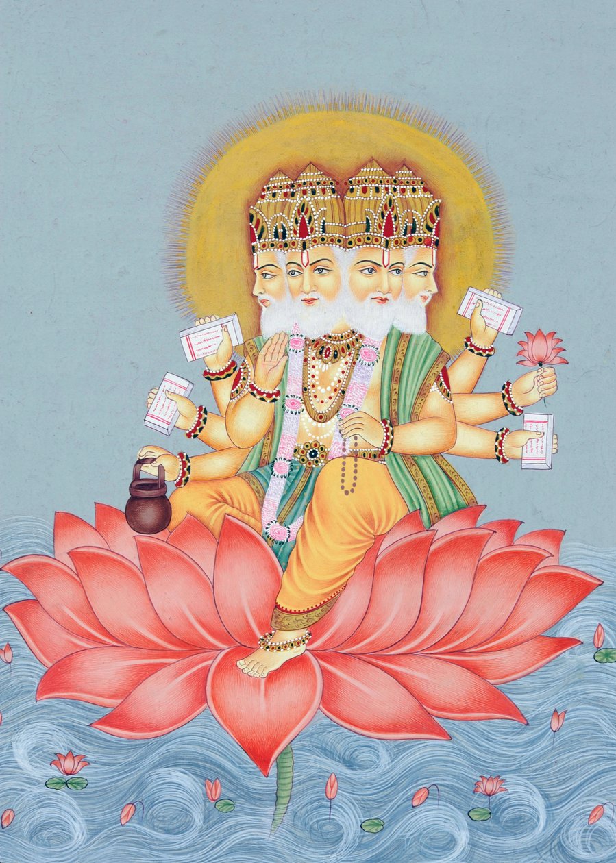 Brahma Isten miniatűr festménye alkotó: School Indian
