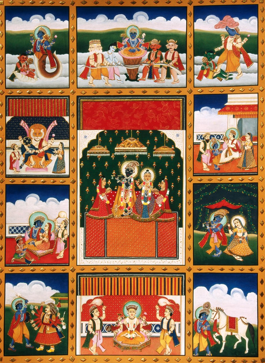 Dus Avtar miniatűr festménye alkotó: School Indian