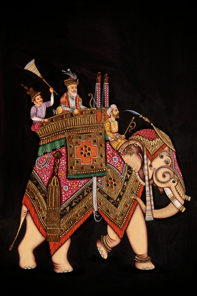 Shah Jahan császár miniatűr festménye papíron alkotó: School Indian