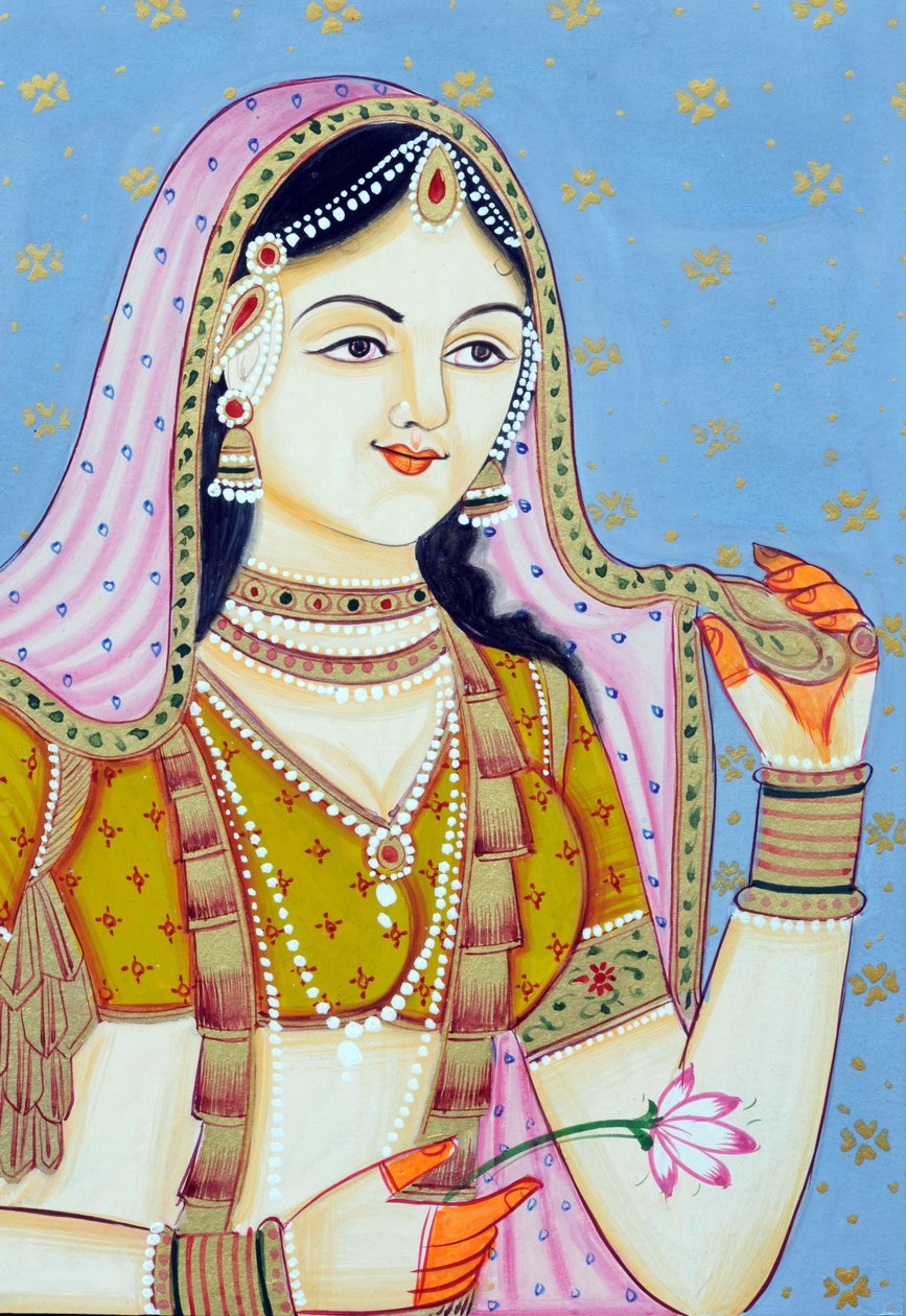 Jodha Bai miniatűr festménye alkotó: School Indian
