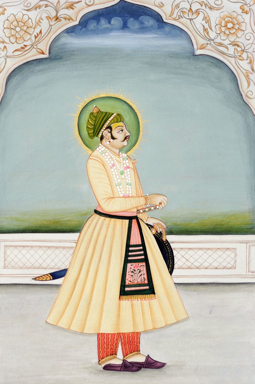 Kishan Singh maharadzsa miniatűr festménye, Jaipur alkotó: School Indian