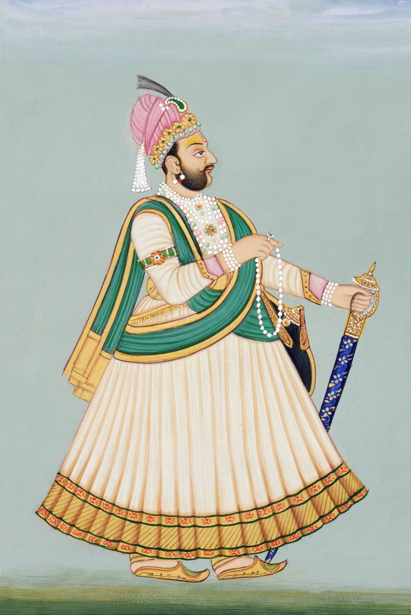 Sawai Jagat Singh maharadzsa miniatűr festménye, Jaipur alkotó: School Indian