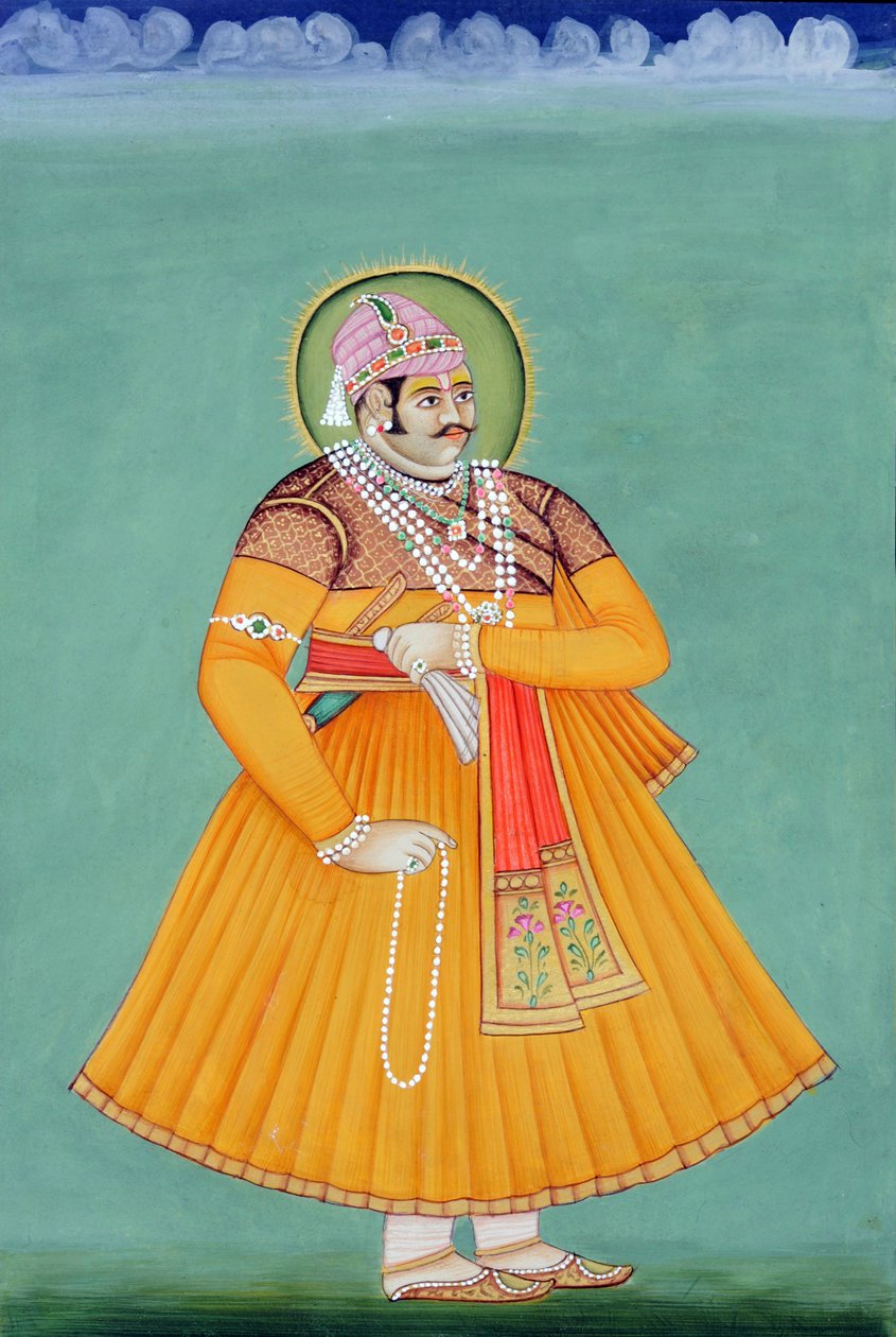 Maharadzsa Sawai Madho Singh miniatűr festménye, Jaipur alkotó: School Indian