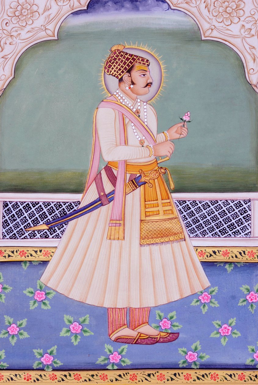 Mirza Raja Jai Singh miniatűr festménye, Jaipur alkotó: School Indian