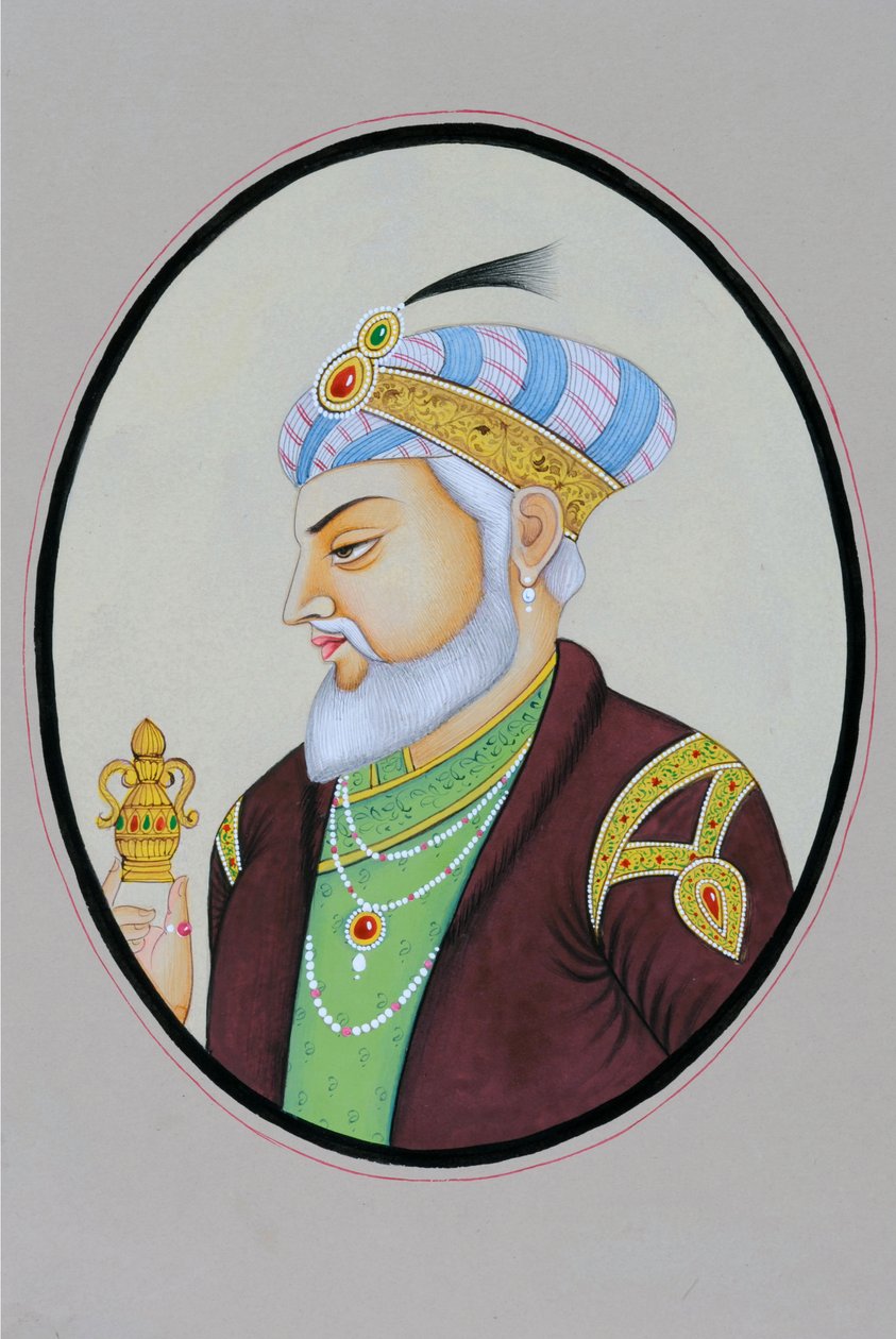 Aurangzeb mogul császár miniatűr festménye alkotó: School Indian