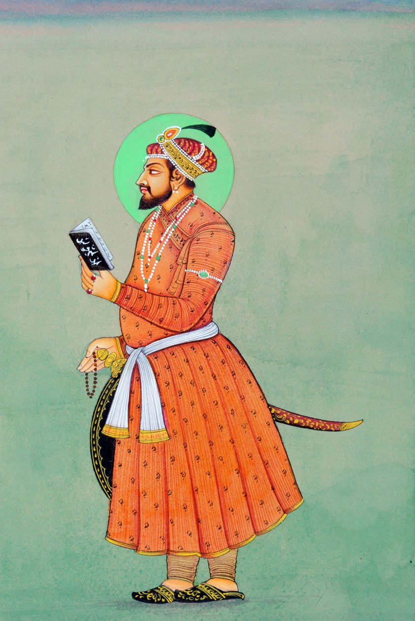 Aurangzeb mogul császár miniatűr festménye alkotó: School Indian