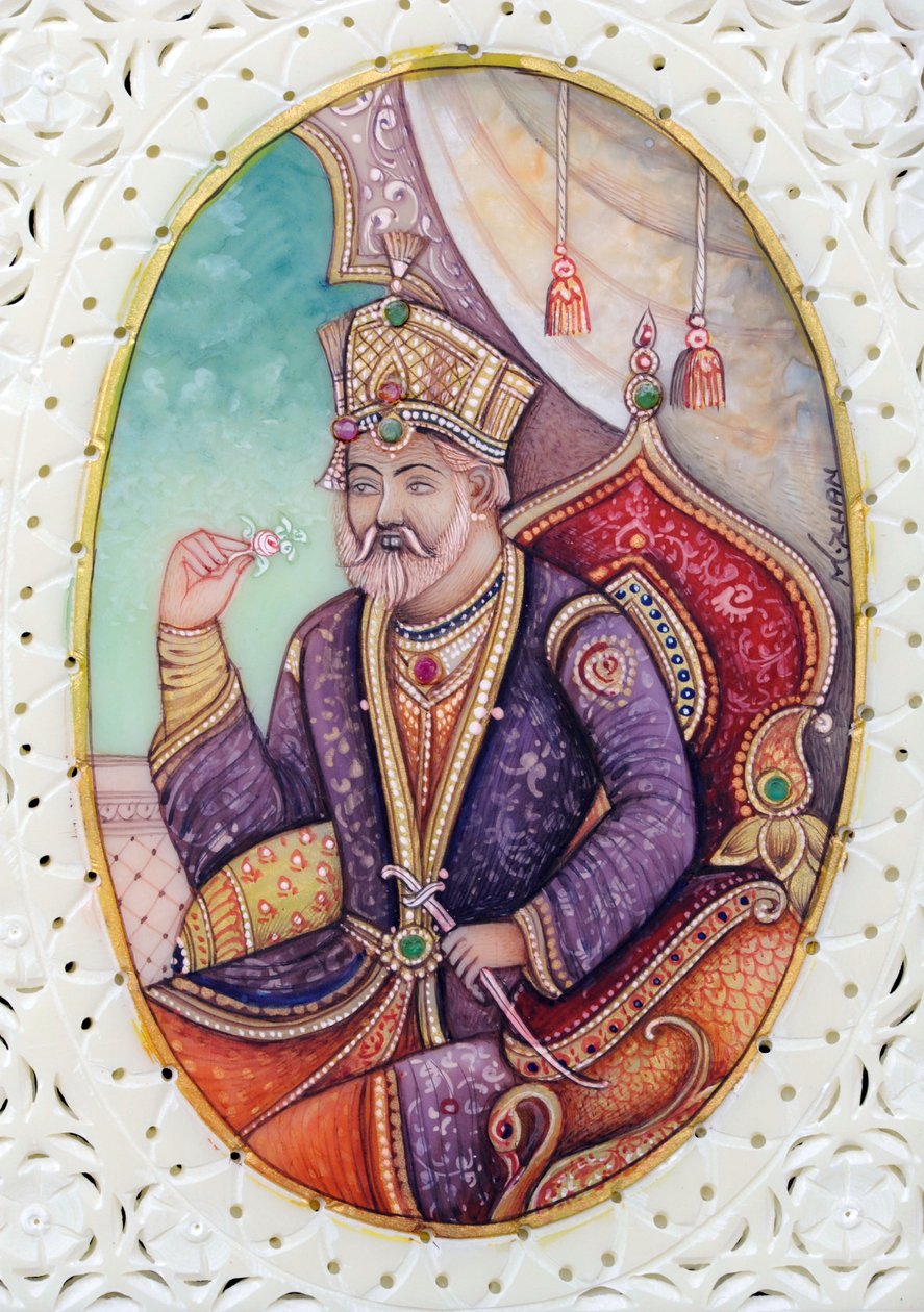 Bahadur Shah Zafar mogul császár miniatűr festménye alkotó: School Indian