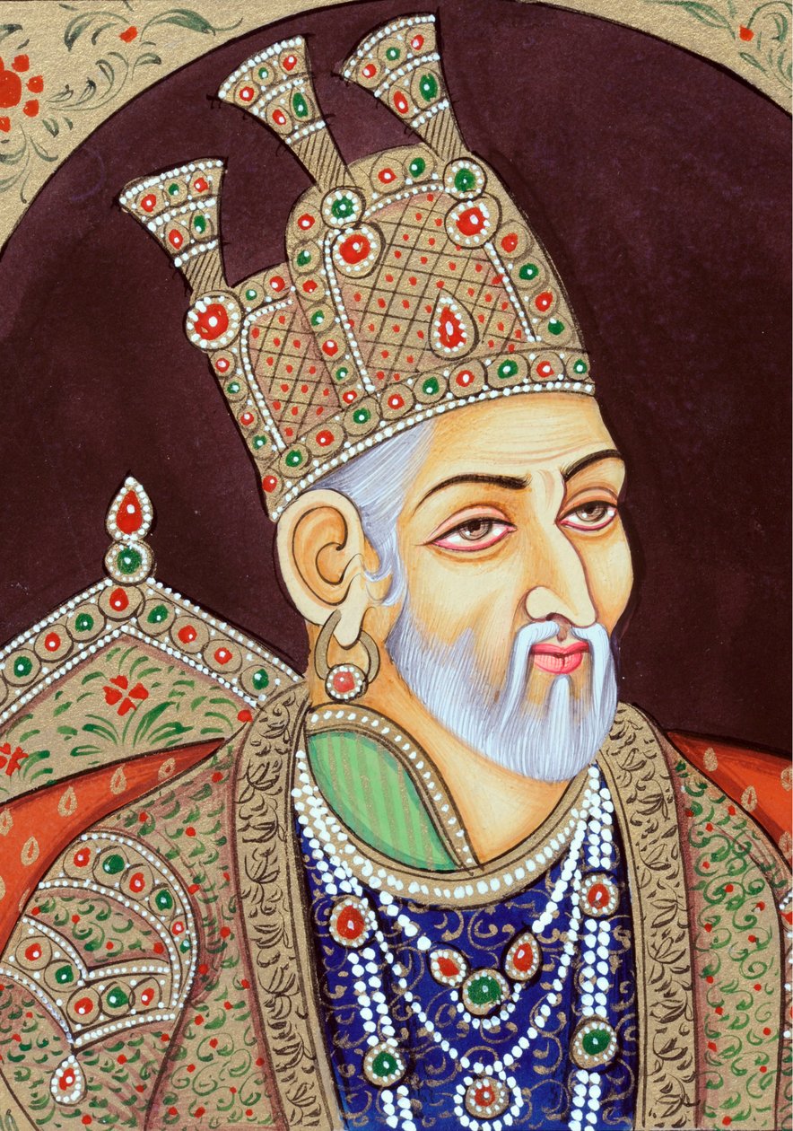Bahadur Shah Zafar mogul császár miniatűr festménye alkotó: School Indian