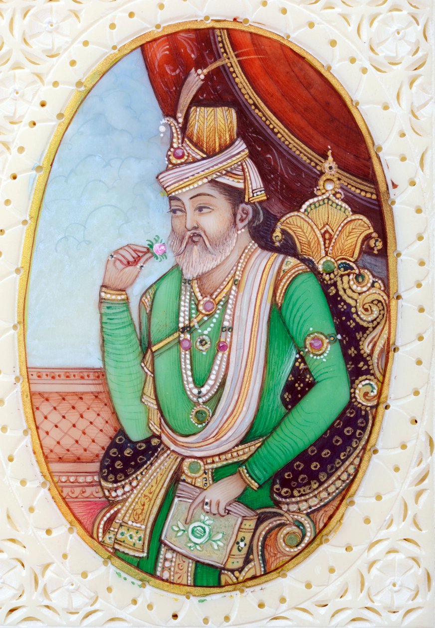 Humayun mogul császár miniatűr festménye alkotó: School Indian