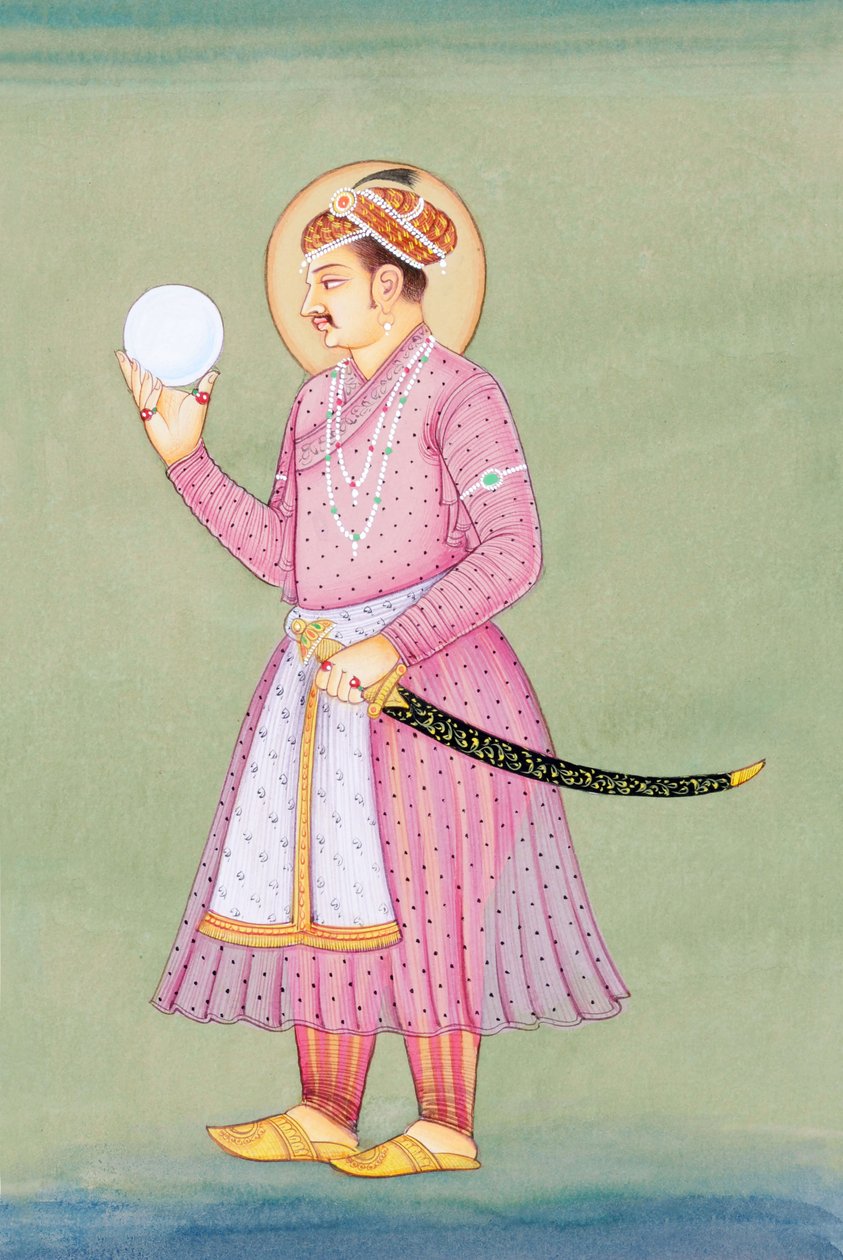 Jahangir mogul császár miniatűr festménye alkotó: School Indian