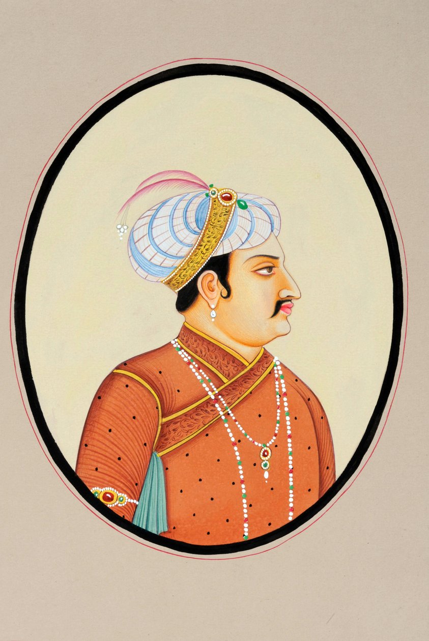 Jahangir mogul császár miniatűr festménye alkotó: School Indian