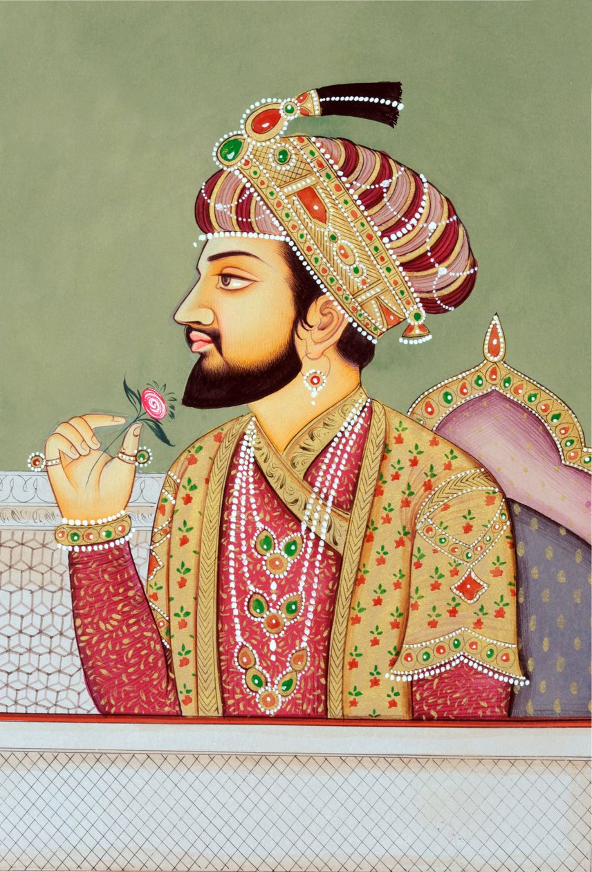 Shah Jahan mogul császár miniatűr festménye alkotó: School Indian