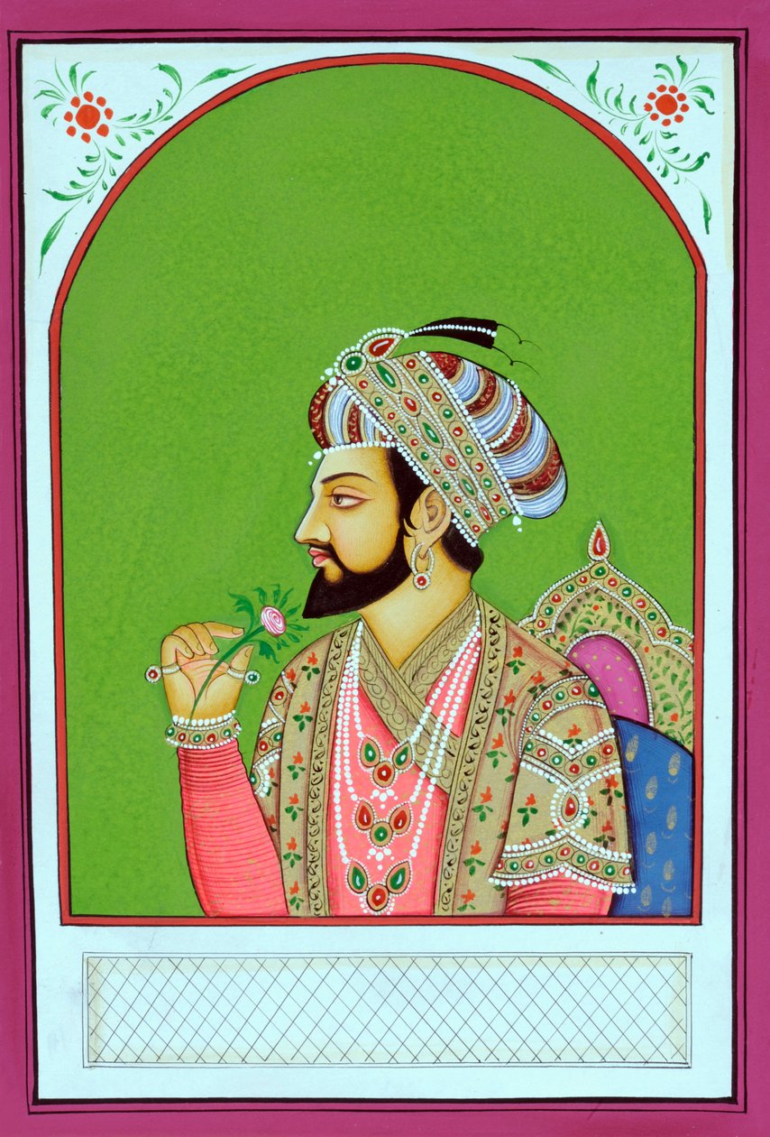 Shah Jahan mogul császár miniatűr festménye alkotó: School Indian