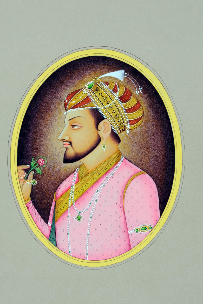 Shah Jahan mogul császár miniatűr festménye alkotó: School Indian