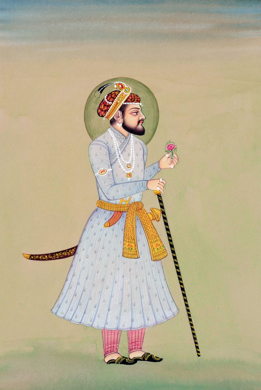 Shah Jahan mogul császár miniatűr festménye alkotó: School Indian