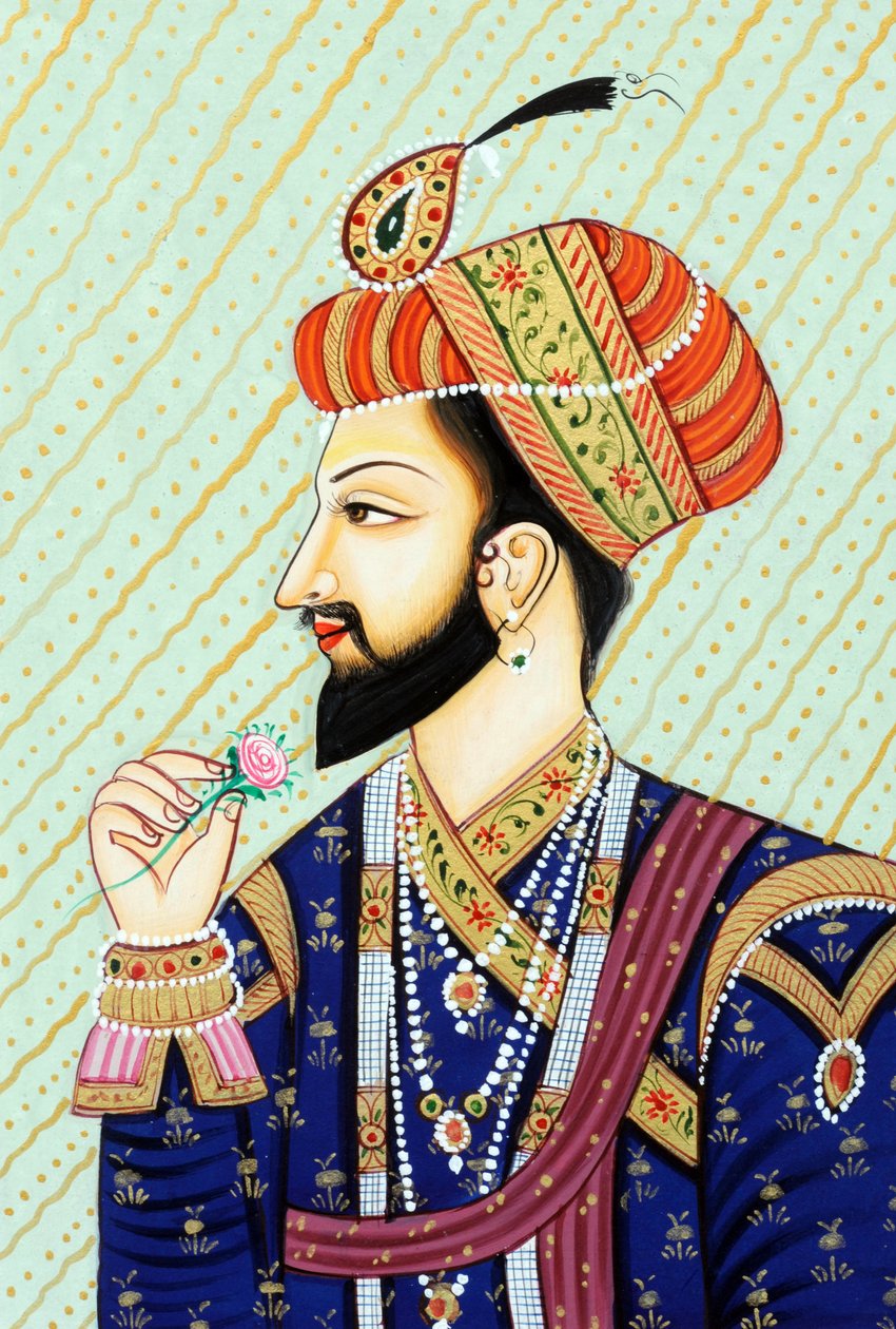 Shah Jahan mogul császár miniatűr festménye alkotó: School Indian