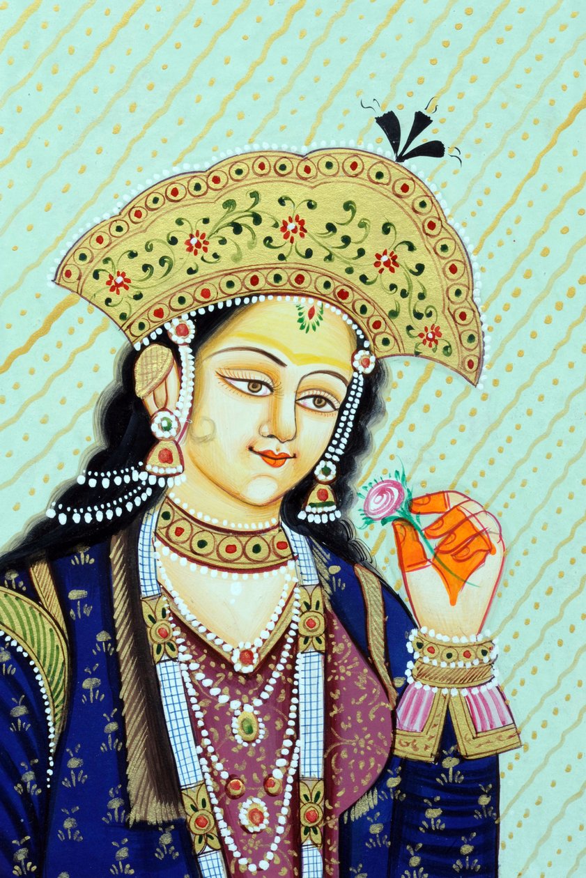 Mumtaz Mahal mogul királynő miniatűr festménye alkotó: School Indian