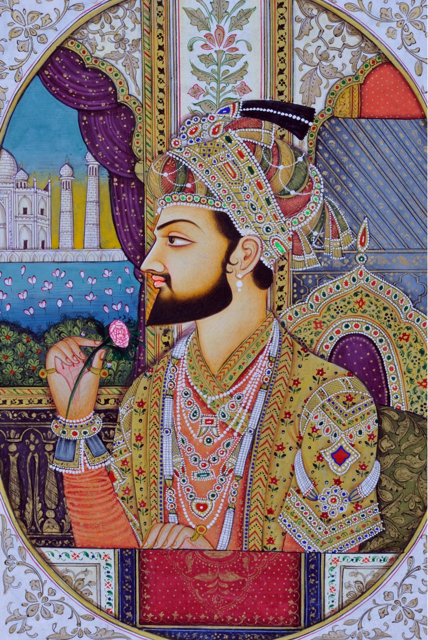 Miniatűr festmény a mogul császár Shah Jahan India Ázsia India Ázsia alkotó: School Indian