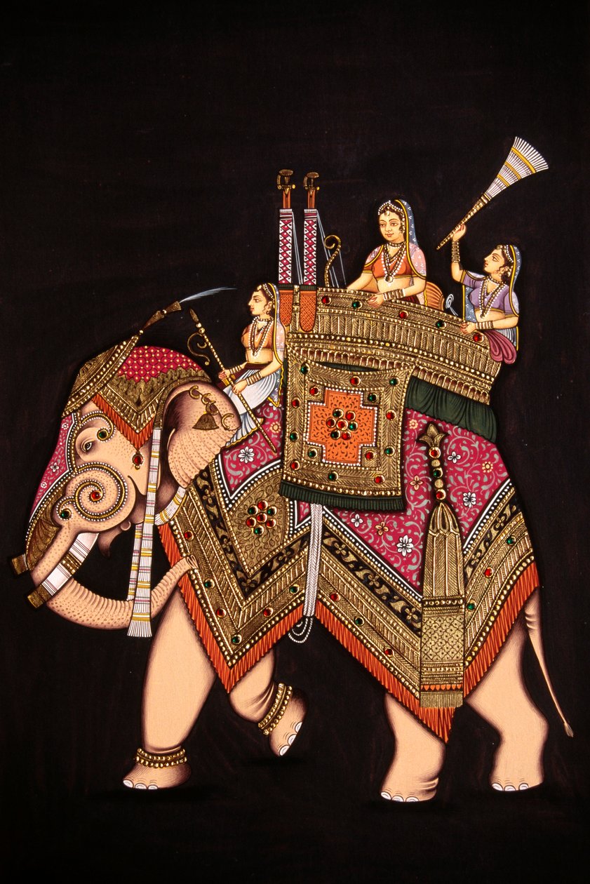 Mumtaz Mahal miniatűr festménye papíron alkotó: School Indian