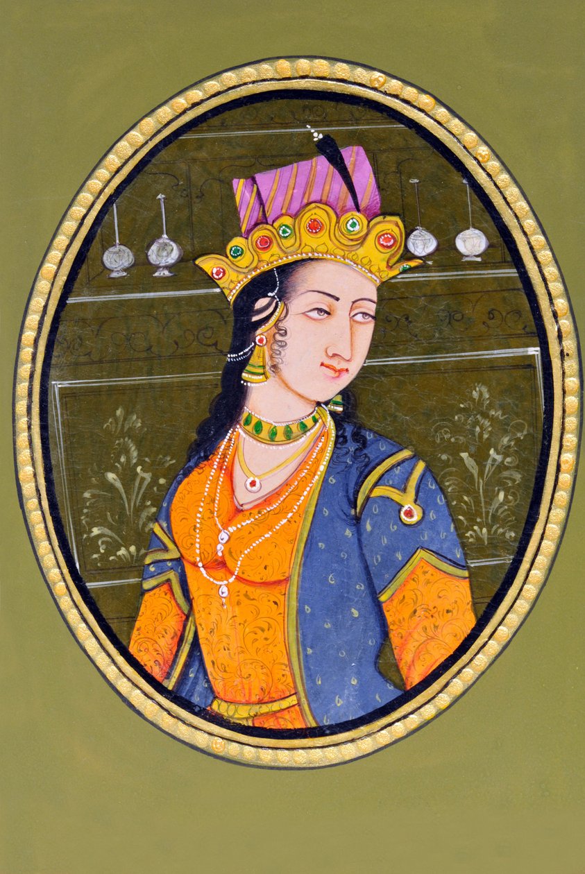 Noorjahan királynő miniatűr festménye India Ázsia Ázsia alkotó: School Indian