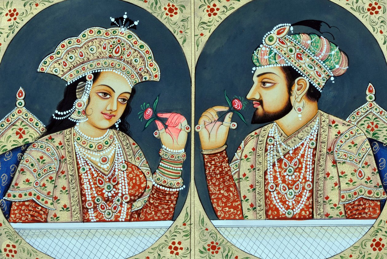 Miniatűr festmény Shah Jahan és Mumtaj India Ázsia India Ázsia alkotó: School Indian