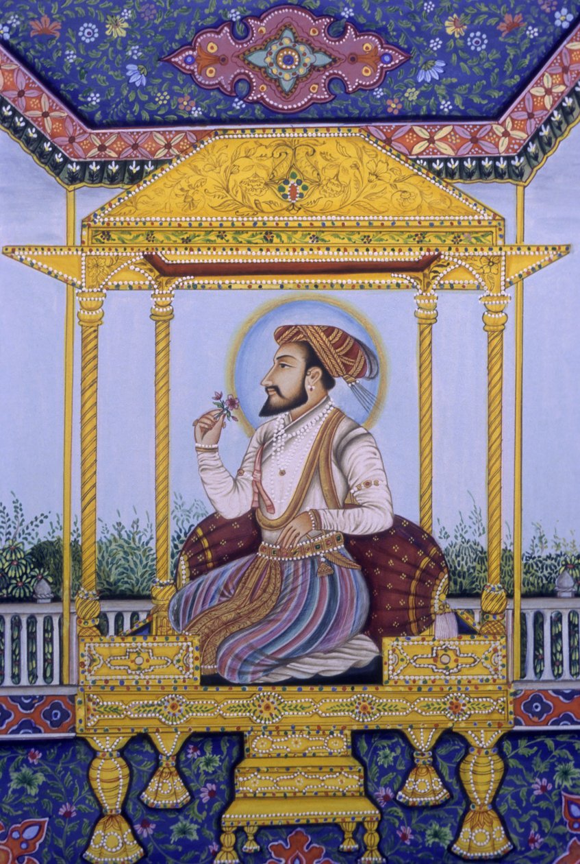 Shah Jahan mogul császár miniatűr festménye alkotó: School Indian