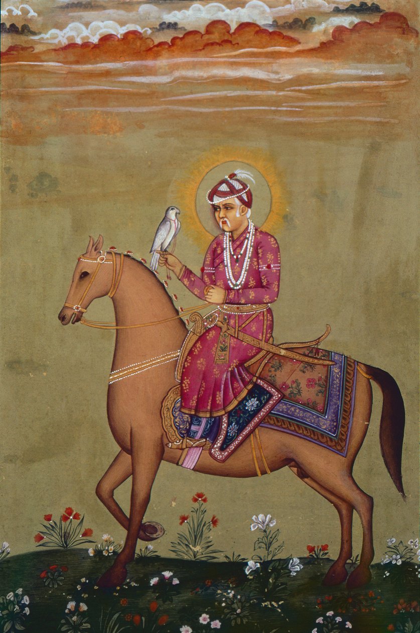 Jahangir császár portréja (1569-1627) (gouache, papír) alkotó: School Indian