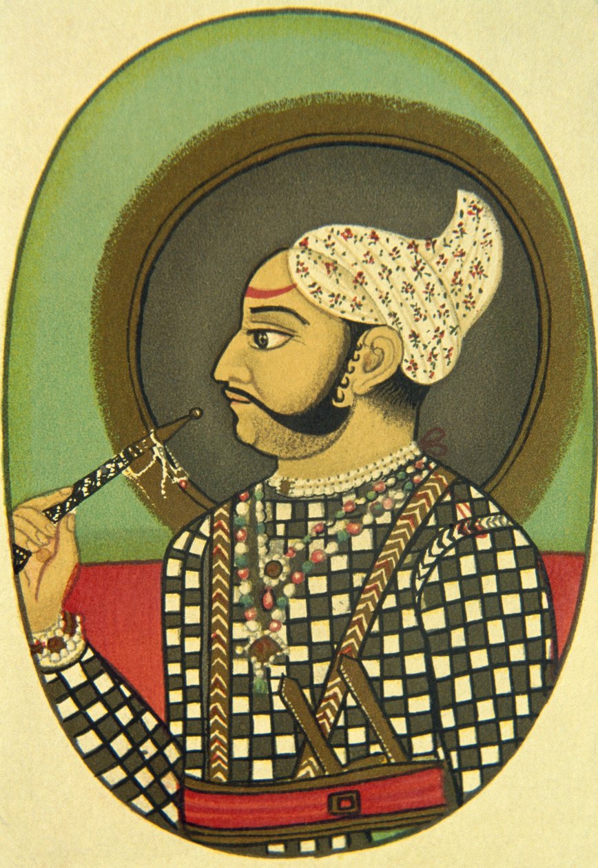 Bundi Budh Singh maharadzsa portréja, India alkotó: School Indian