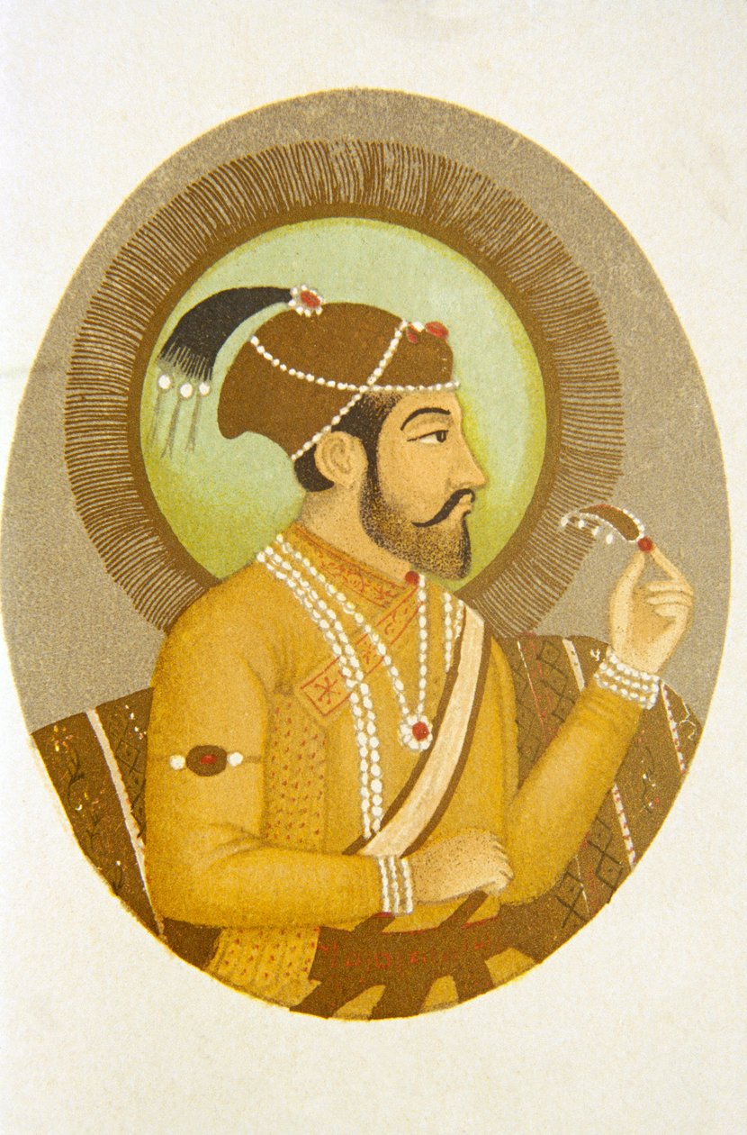 Aurangzeb mogul császár portréja, India alkotó: School Indian