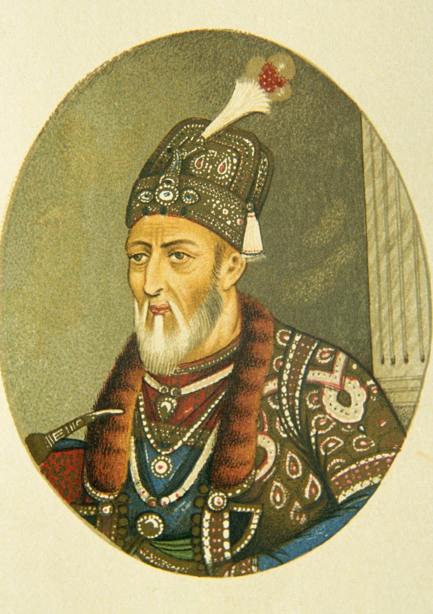 Bahadur Shah Ii mogul császár portréja, India alkotó: School Indian