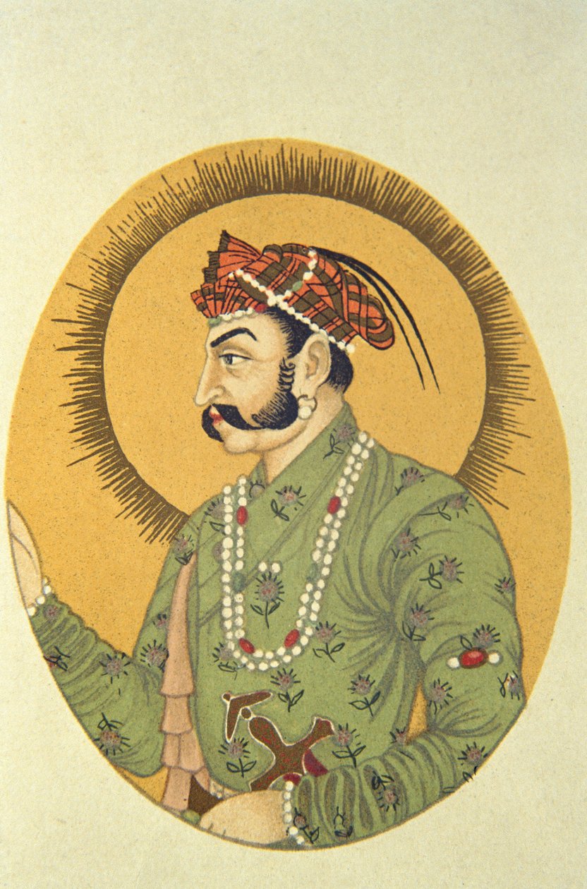 Jahangir mogul császár portréja, India alkotó: School Indian
