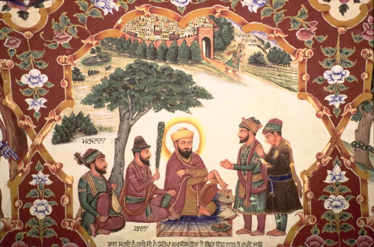 Vallásos festmény a Gurudwara Baba Ataltiban (fotó) alkotó: School Indian