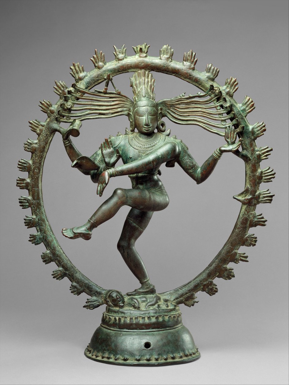 Shiva Nataraja, a tánc ura, 11. század körül (réz) alkotó: School Indian