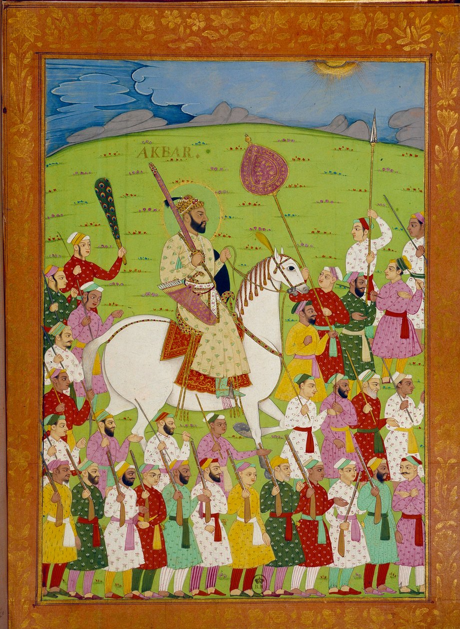 Akbar szultán és Shah Alem udvara. Indiai és perzsa miniatúrák: Niccolo Manucci (1638-1717) „India története Tamertantétól Orangreybig”. BN, Párizs. alkotó: School Indian