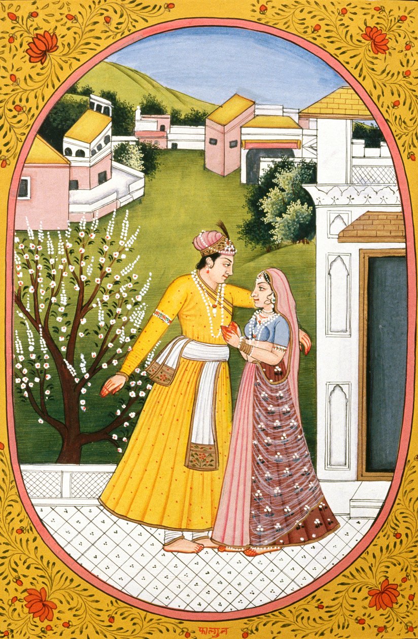 Év Naptár Kép és festmény egy hindu hónaphoz Fagun, India alkotó: School Indian