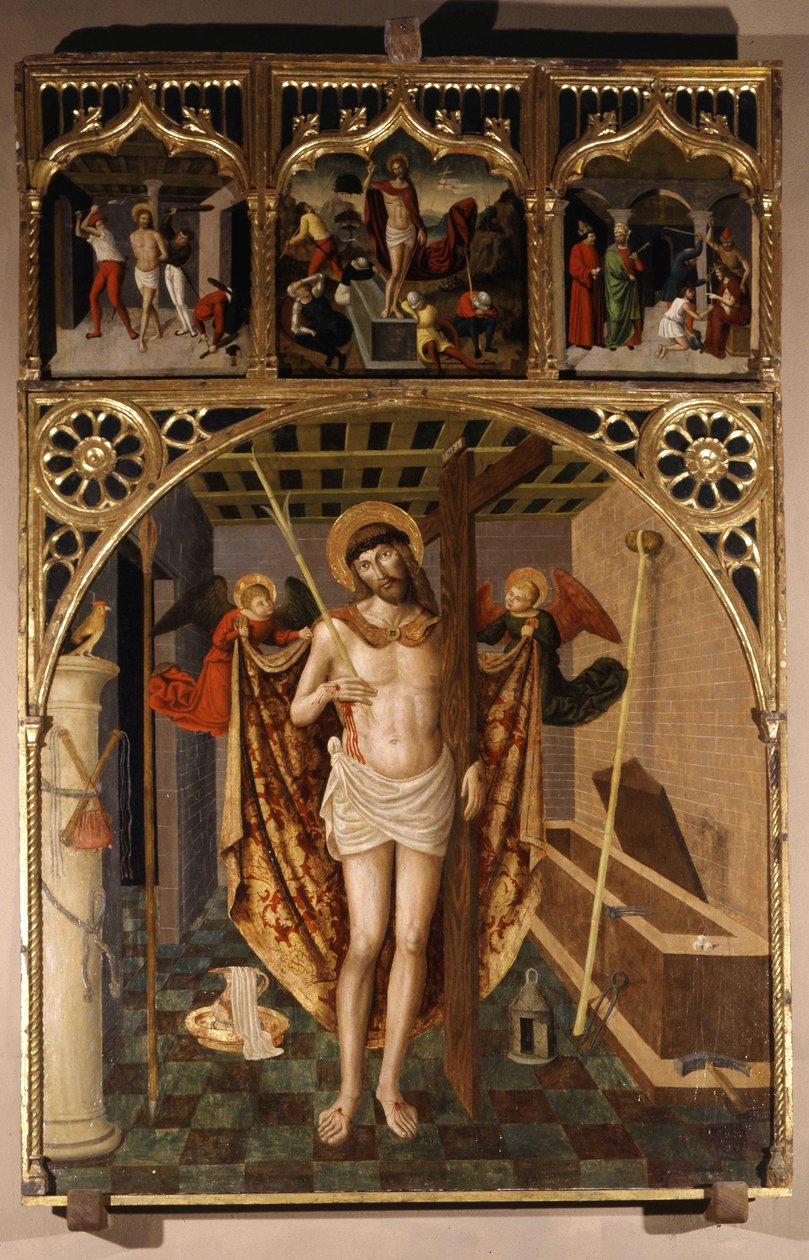 Krisztus vértanúban – a bréai iskola oltárképe, Szent Magdolna templom, Biot alkotó: School Italian
