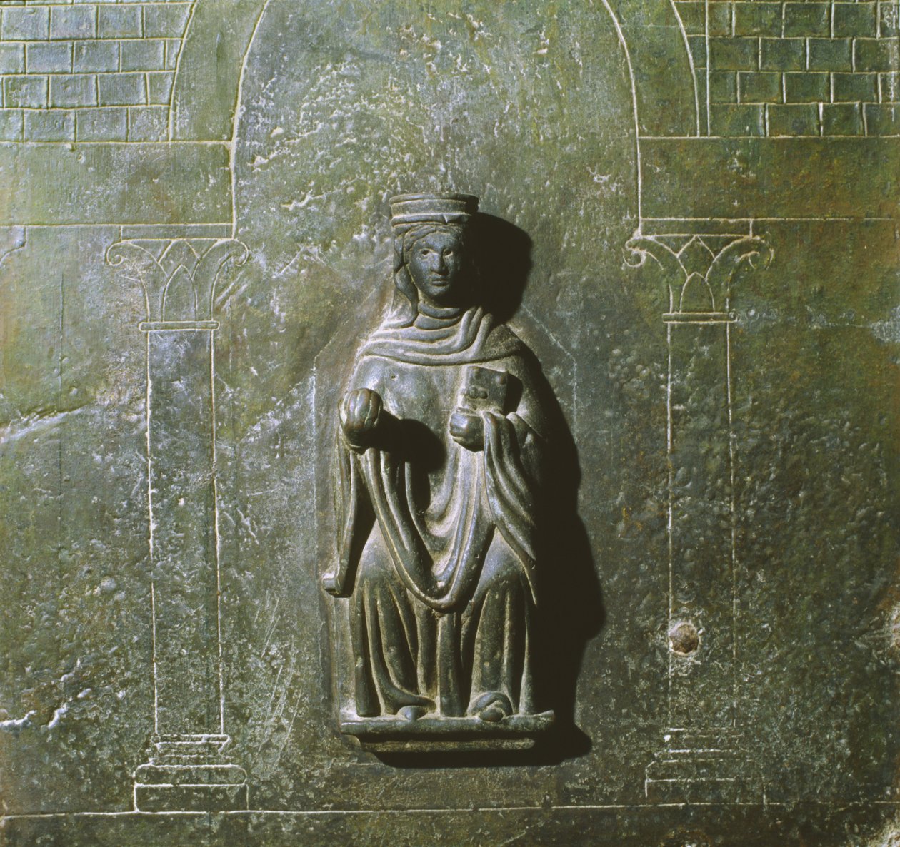 Részlet a Szent János evangélista oratórium ajtajából, Olaszország (bronz) alkotó: School Italian