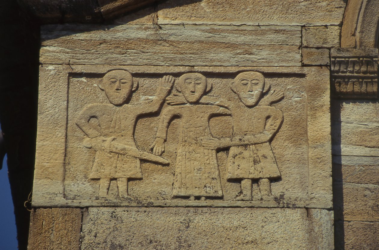 Részlet a Santa Maria plébániatemplom homlokzatáról (fotó) alkotó: School Italian