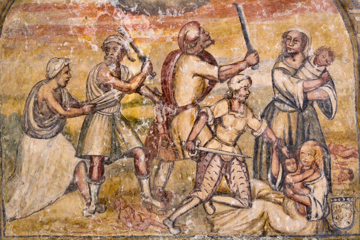 Freskó a Santa Maria della Palomba templomban alkotó: School Italian