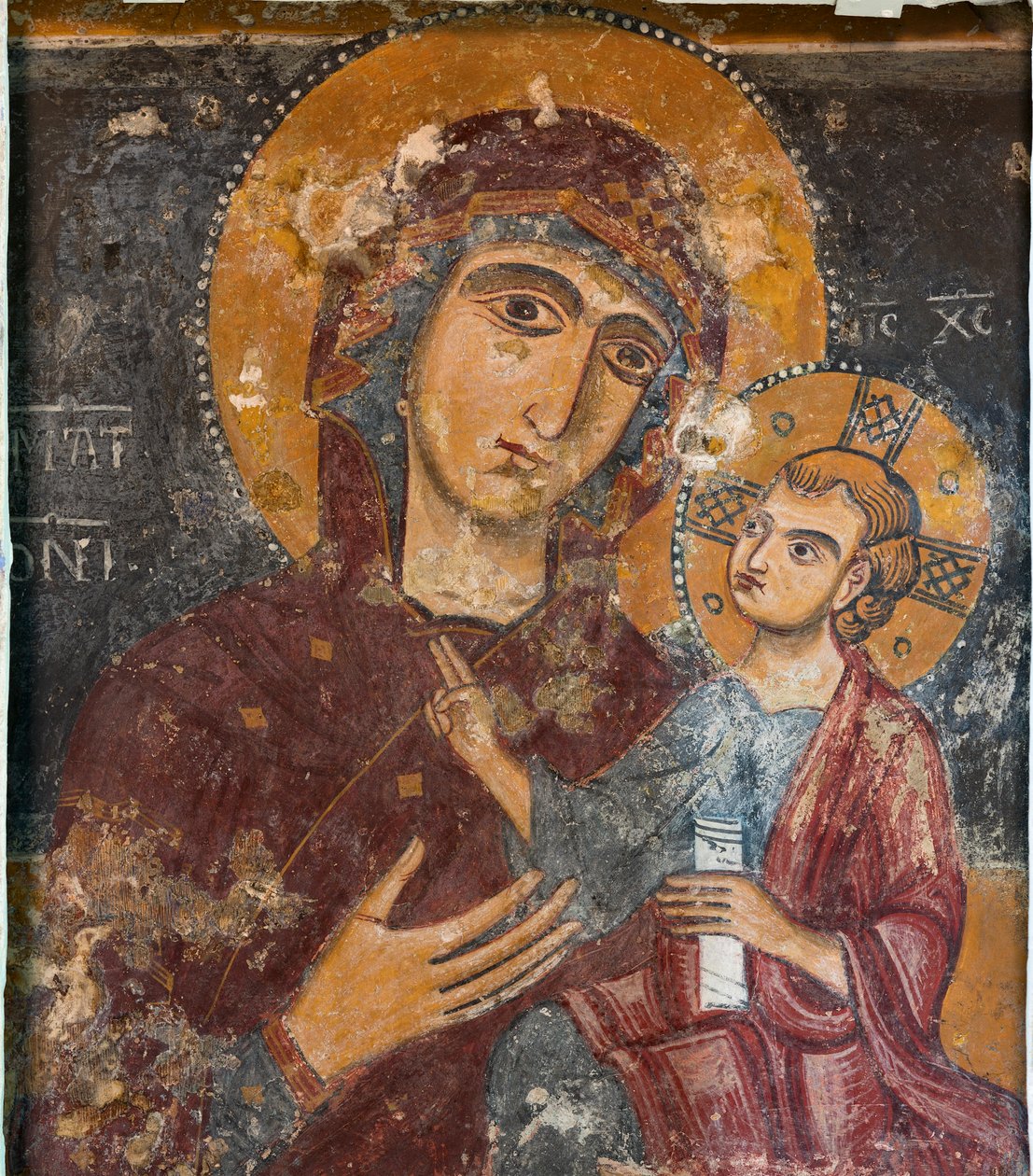 Freskó a Santa Maria della Palomba templomban alkotó: School Italian