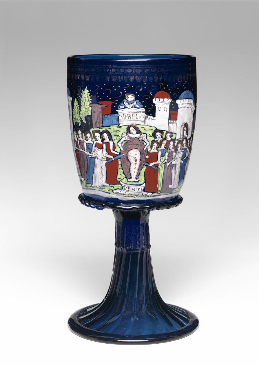 Serleg, 1475-1500 körül (üveg, zománcozott és aranyozott) alkotó: School Italian