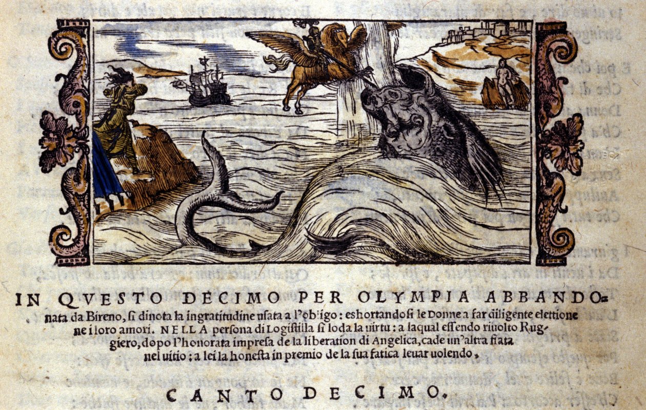 Ludovico Ariosto (1474-1533) „Orlando Furioso” (A dühöngő Roland) lovagi költeményének jelenete X L