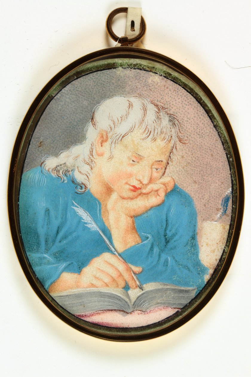 Szent János evangélista (akvarell pergamen) alkotó: School Italian