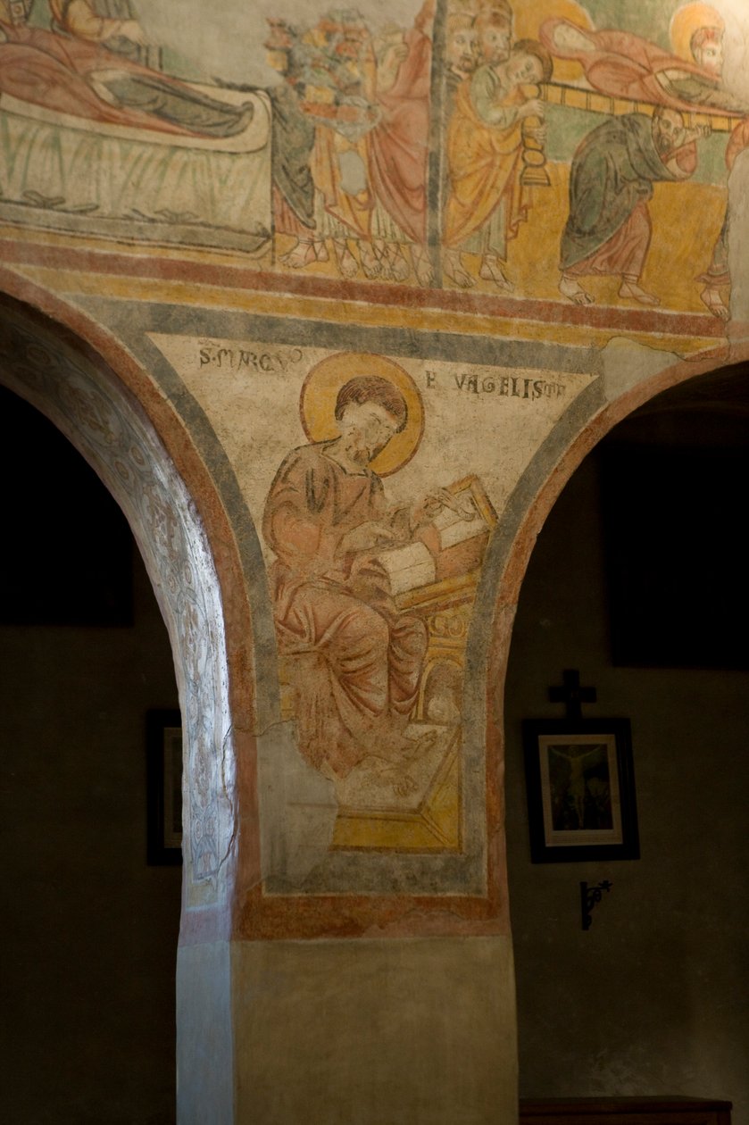 Szent Márk az evangéliumot író (freskó) alkotó: School Italian